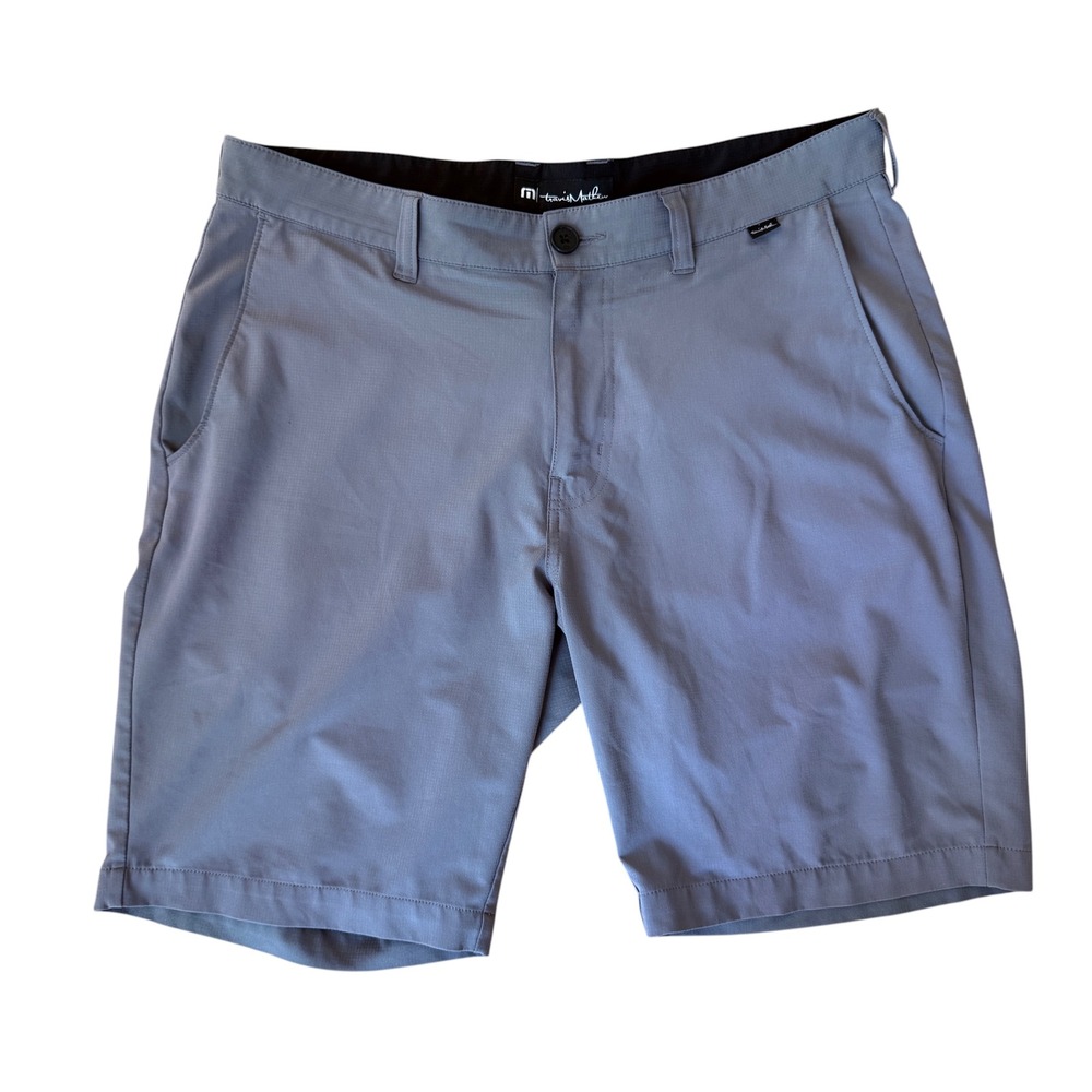 Travis Mathew Wanderlust Mens Performance Golf Shorts 33 Gray Stretch Ripstop